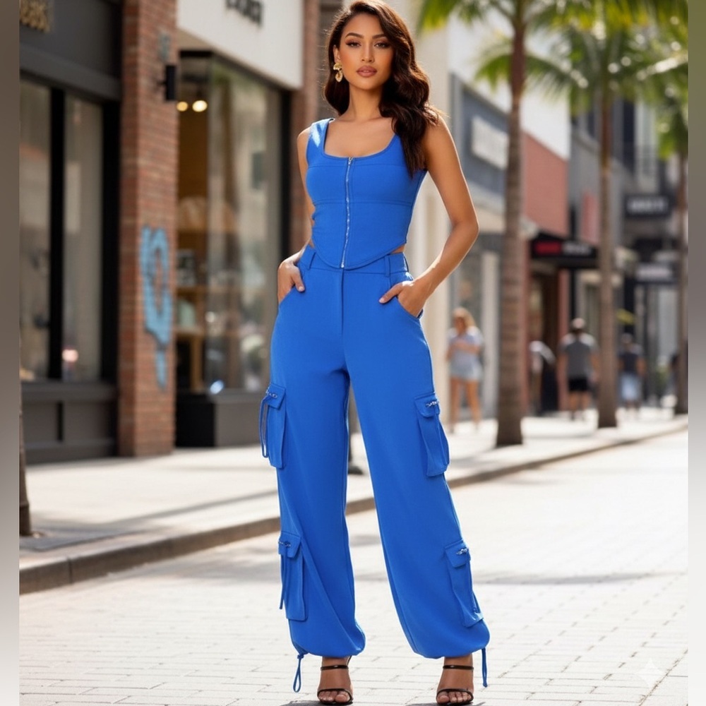 Boutique Royal Blue Pant Set